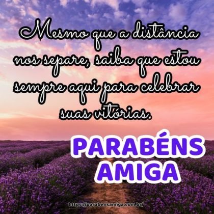 Parabéns querida amiga! Mesmo que a distância nos separe, saiba que estou sempre aqui para celebrar suas vitórias. Parabéns querida amiga! Mesmo que a distância nos separe, saiba que estou sempre aqui para celebrar suas vitórias.