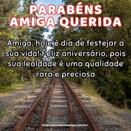 Amiga, hoje é dia de festejar a sua vida! Feliz aniversário, pois sua lealdade é uma qualidade rara e preciosa. Amiga, hoje é dia de festejar a sua vida! Feliz aniversário, pois sua lealdade é uma qualidade rara e preciosa.